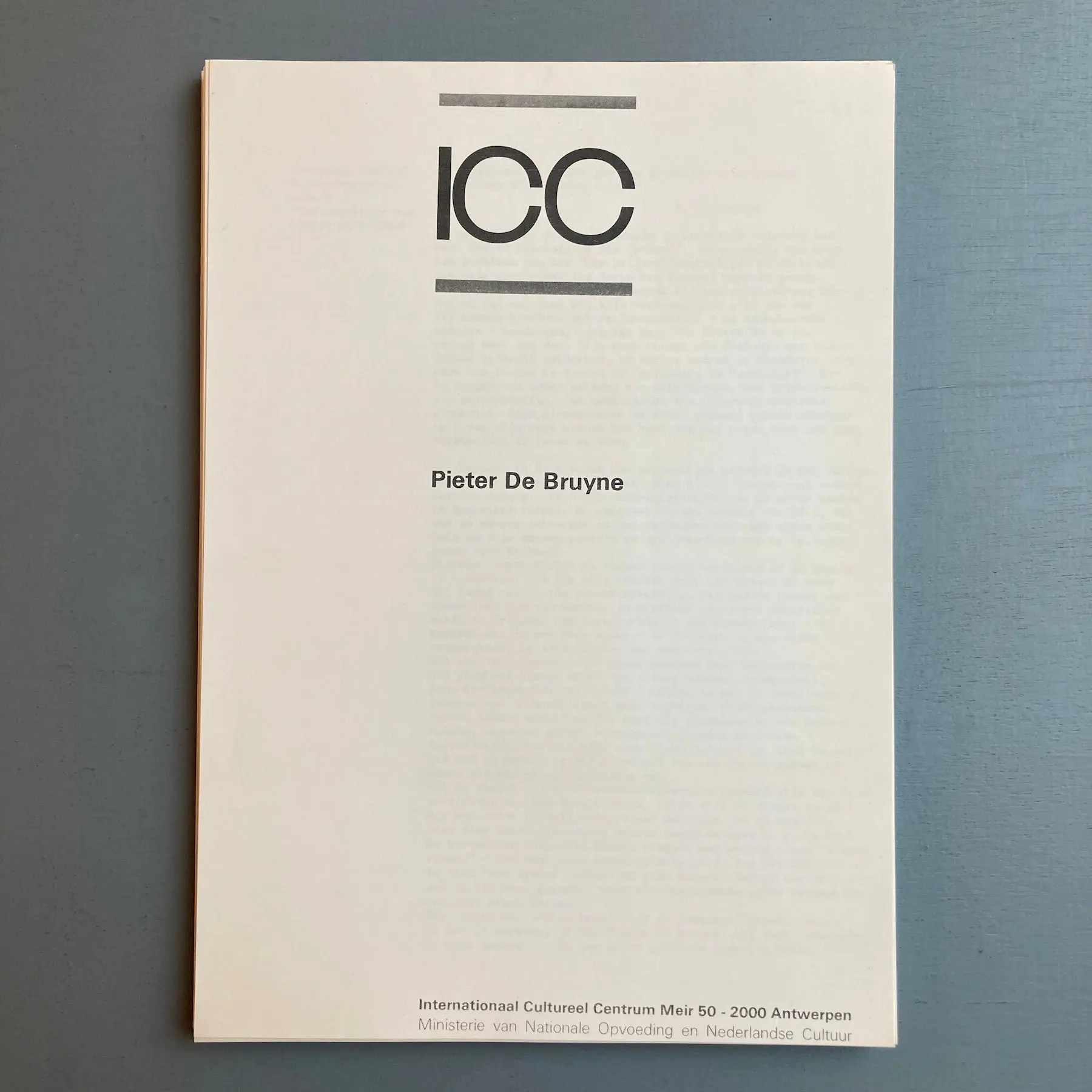 Pieter De Bruyne - catalogus n°161 - ICC Antwerpen 1979 - Image 3