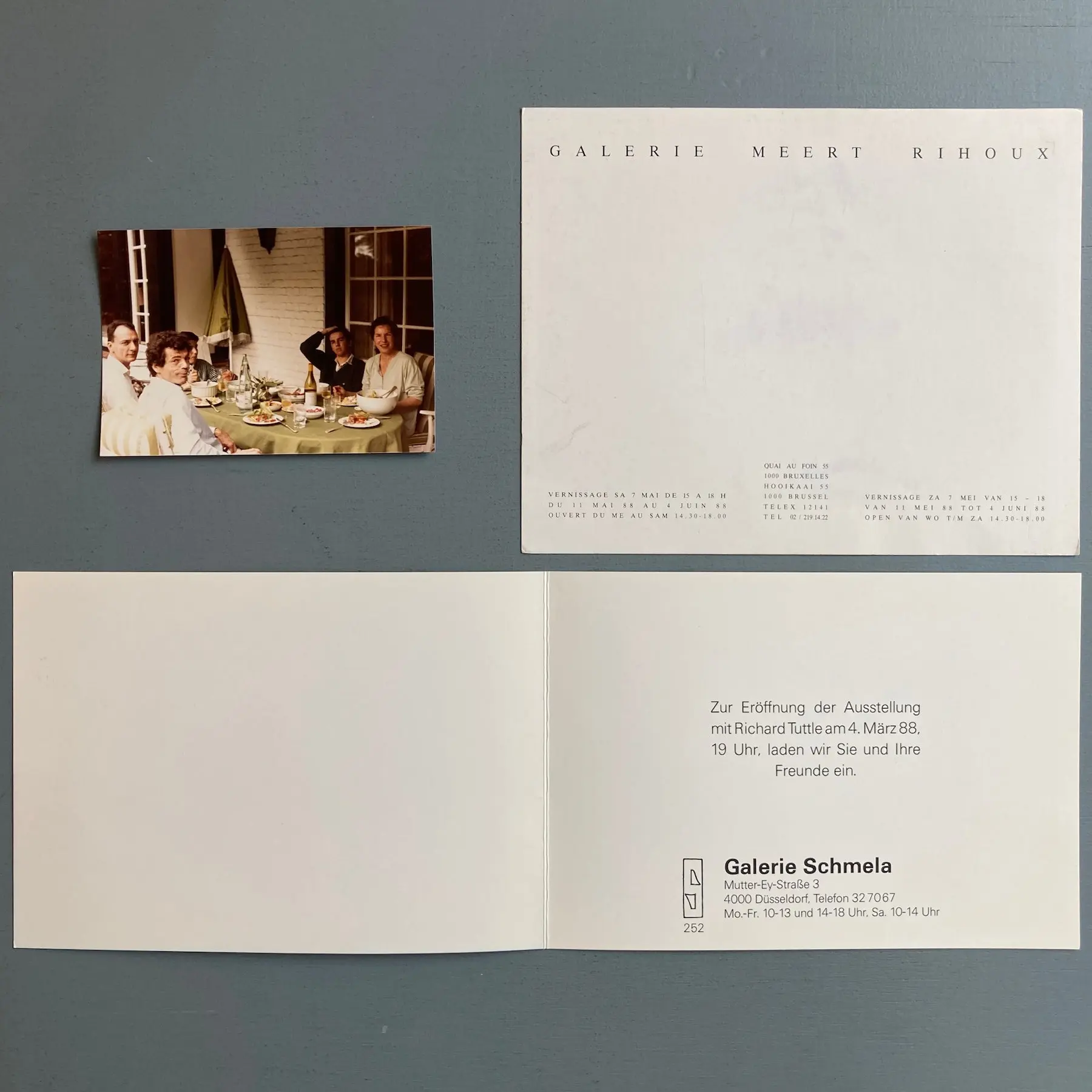 Richard Tuttle - Ephemera & cool pic - 1988 - Image 3