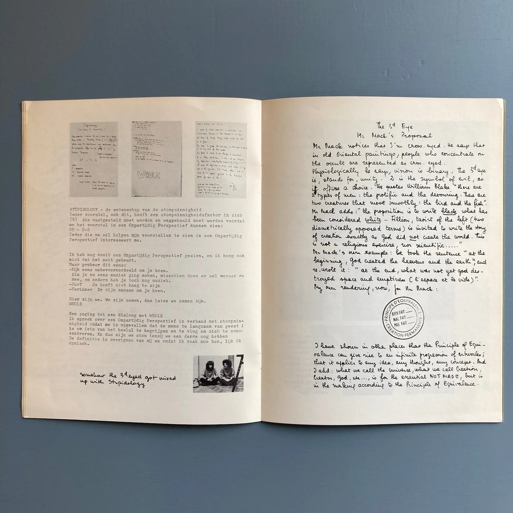 Robert Filliou - Research at the Stedelijk 1971 - Image 8