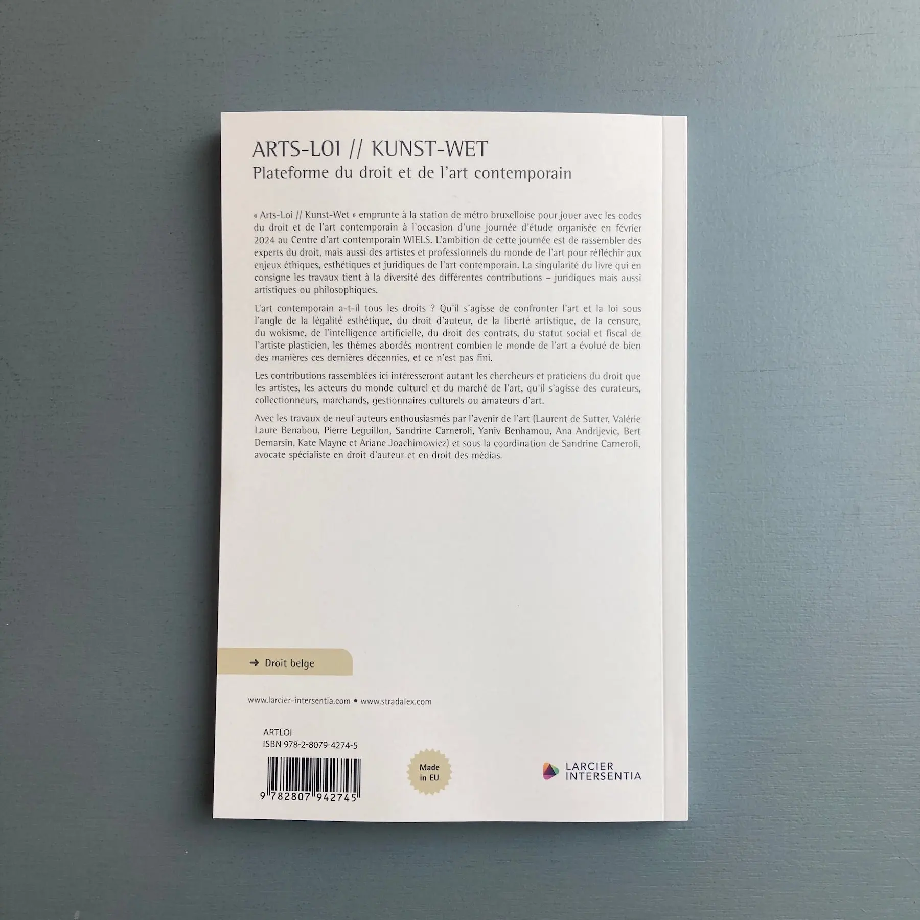 Sandrine Carneroli - Arts-Loi / Kunst Wet - Larcier 2024 - Image 10
