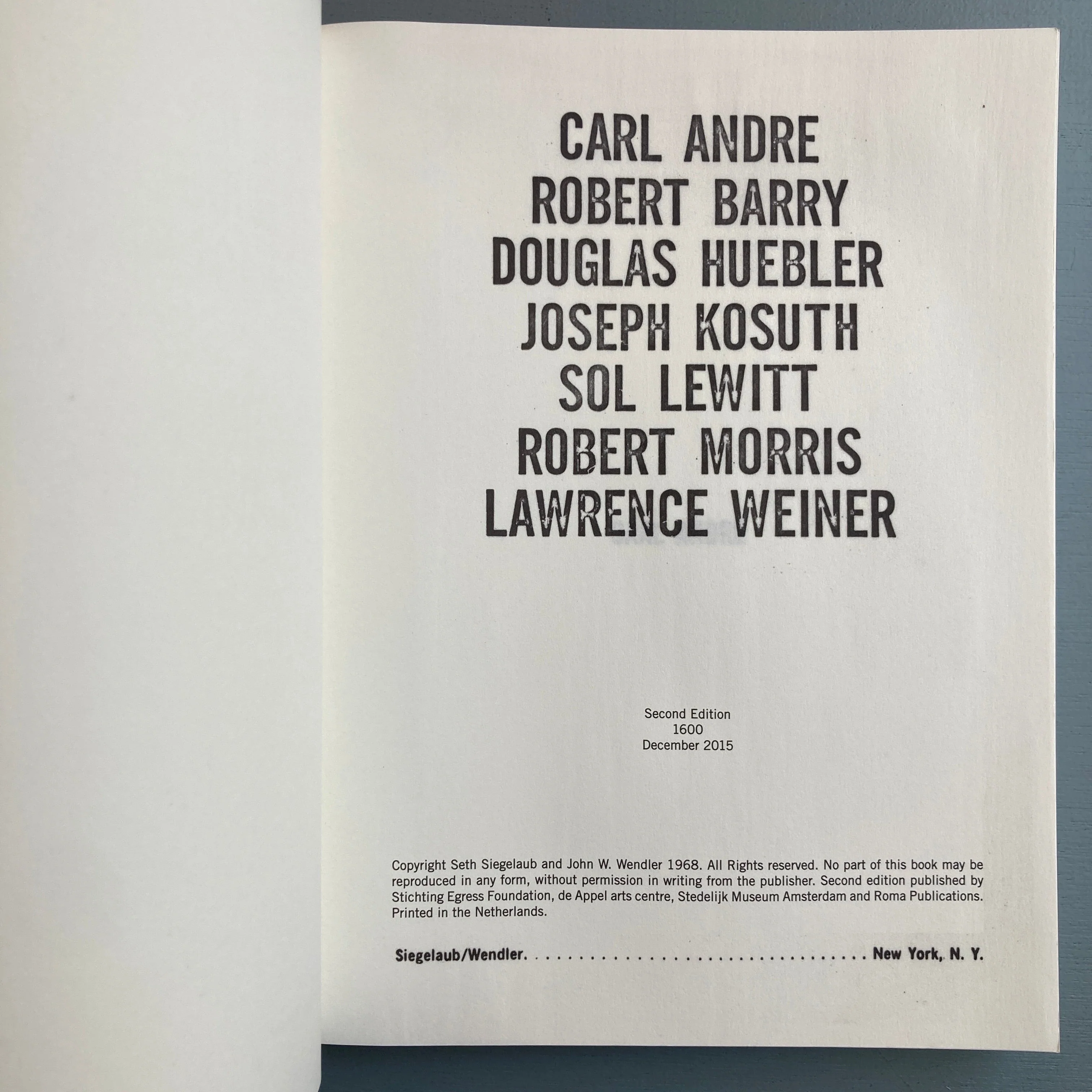 Seth Siegelaub & John W. Wendler - The Xerox Book - Roma Publications 2015 - Image 2