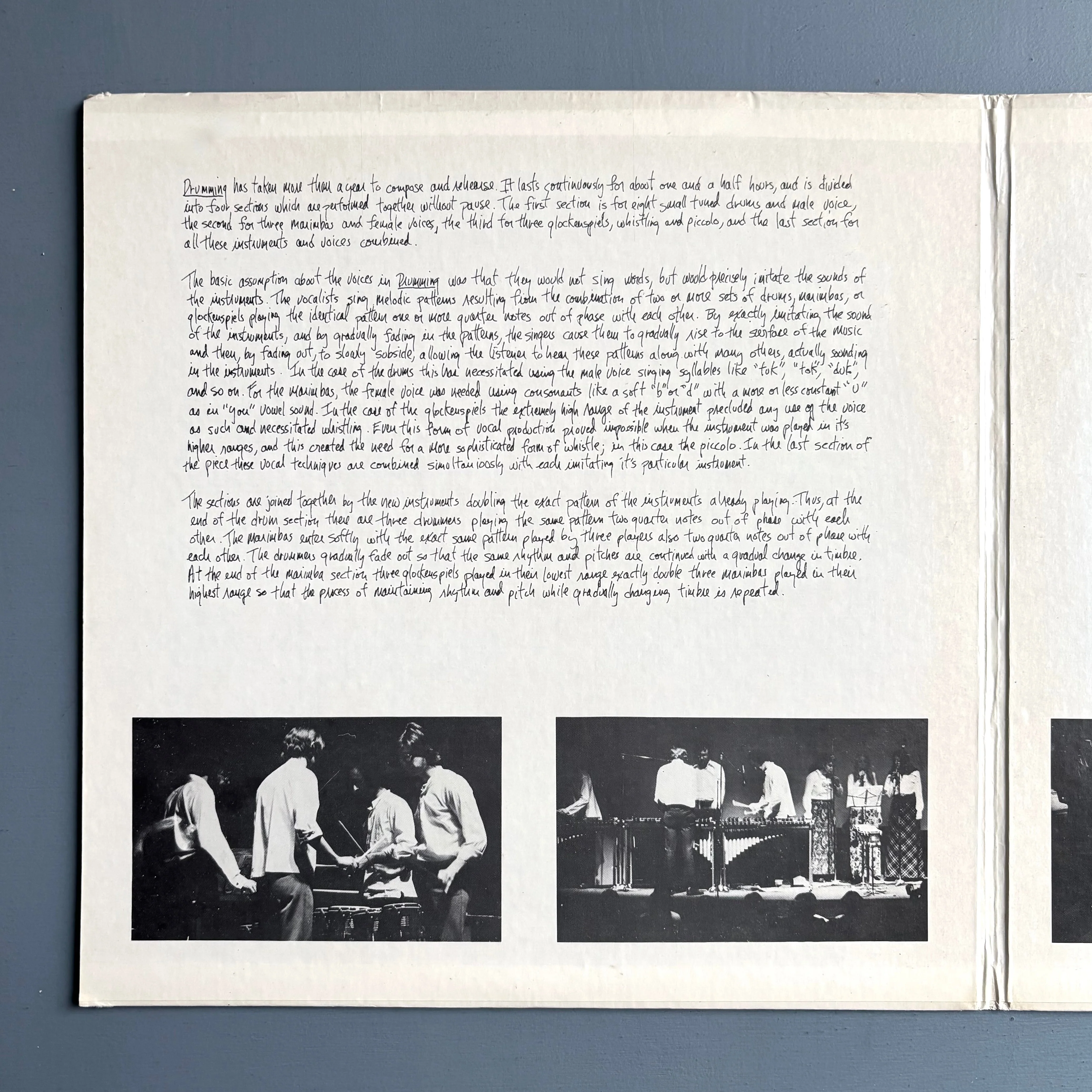 Steve Reich - Drumming - John Gibson + Multiples US 1971 - Image 4