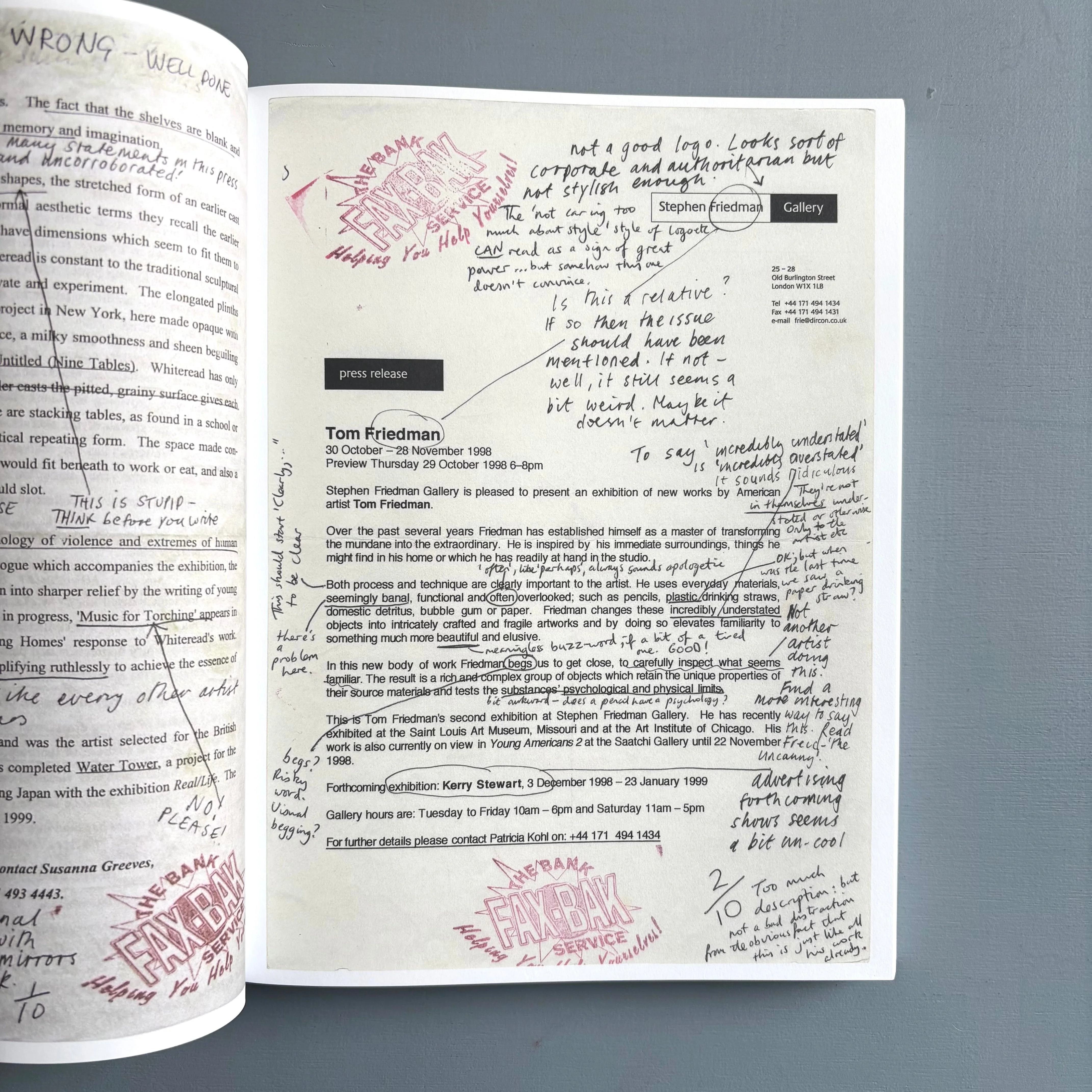 The BANK Fax-Bak Service - Lenz Press 2021 - Image 3