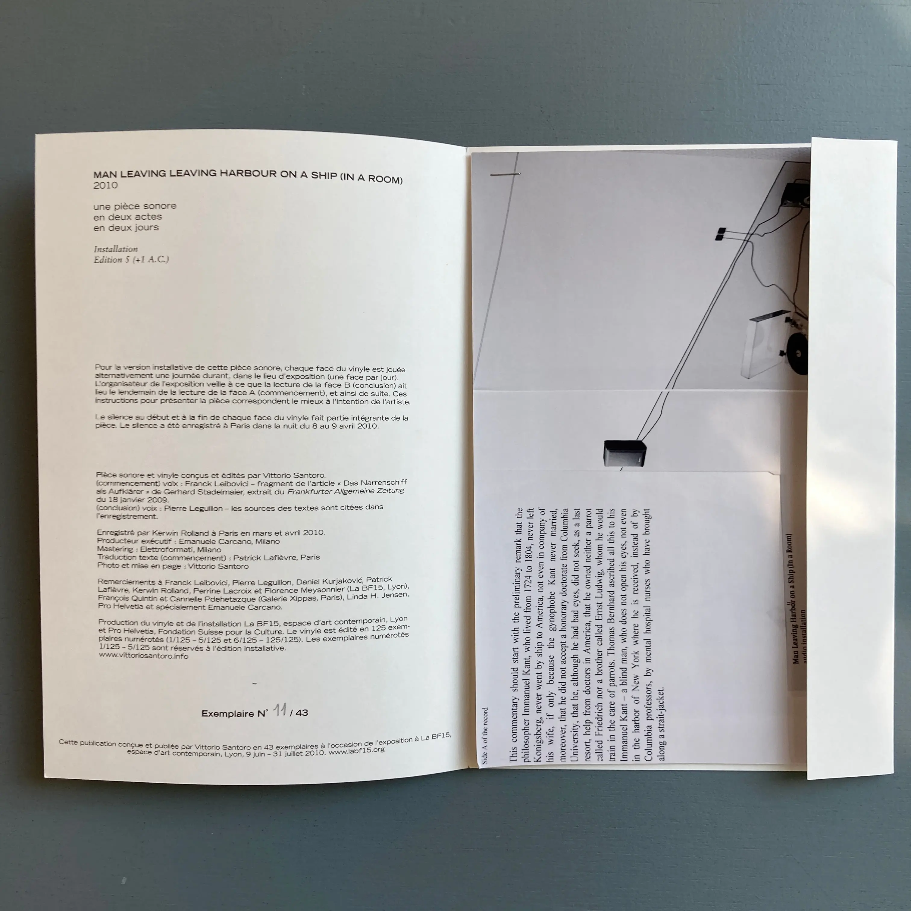 Vittorio Santoro - Man Leaving Harbour on a Ship (in a Room) - Artist publication 2010 - Image 3