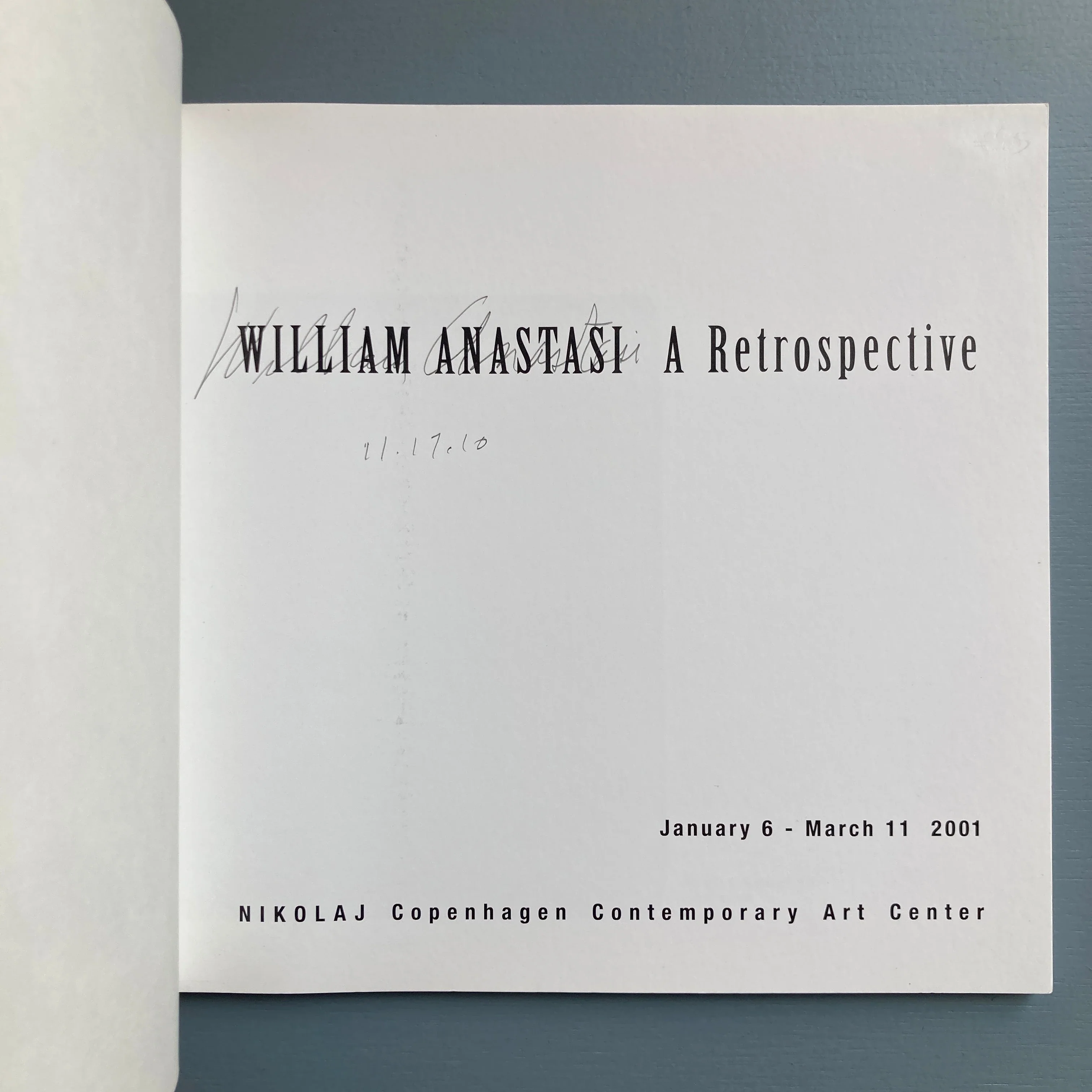 William Anastasi (signed) - A Retrospective - Nikolaj 2001 - Image 2